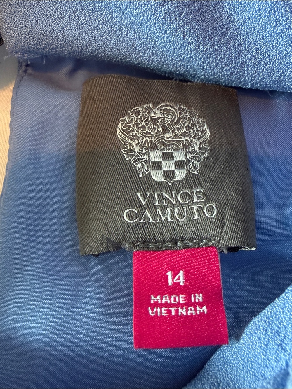 Vince Camuto Sky Blue Ruffle Mock Neck Mini Dress - Picture 5 of 8